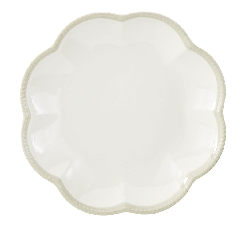 Scalloped Side Plate, BPA-free, Plastic, Ivory Colour U7T6