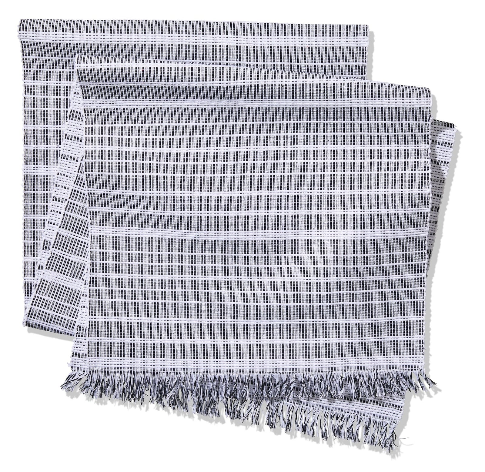 Two-Tone Ribbed Rectangular Cotton Table Runner, 84-in x 15-in R1T8 - product image 1