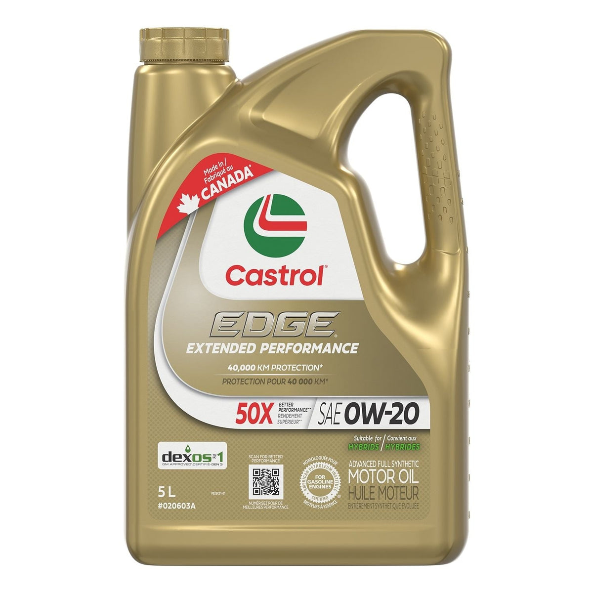 EDGE Extended Performance 0W20 Synthetic Engine/Motor Oil, 5-L S0H9 - product image 1