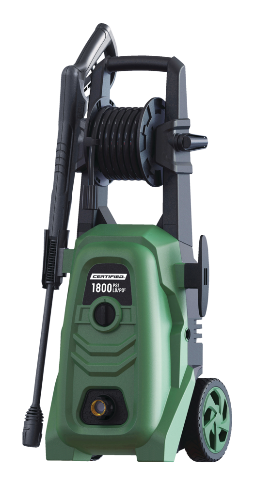 1800 PSI 1.4 GPM Corded Cold Water Wheeled Brushed Electric Pressure Washer with Foam Blaster D4H9