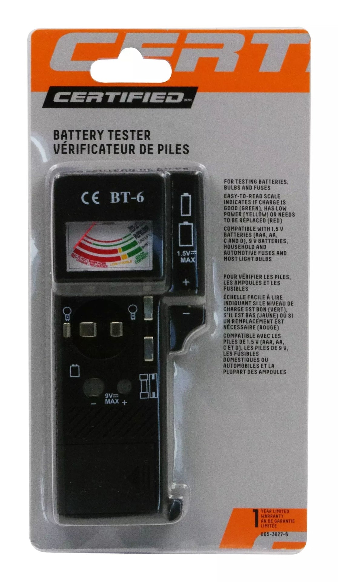 Universal Battery Tester / Checker, AAA, AA, C, D, 9V Y6W0 - product image 1