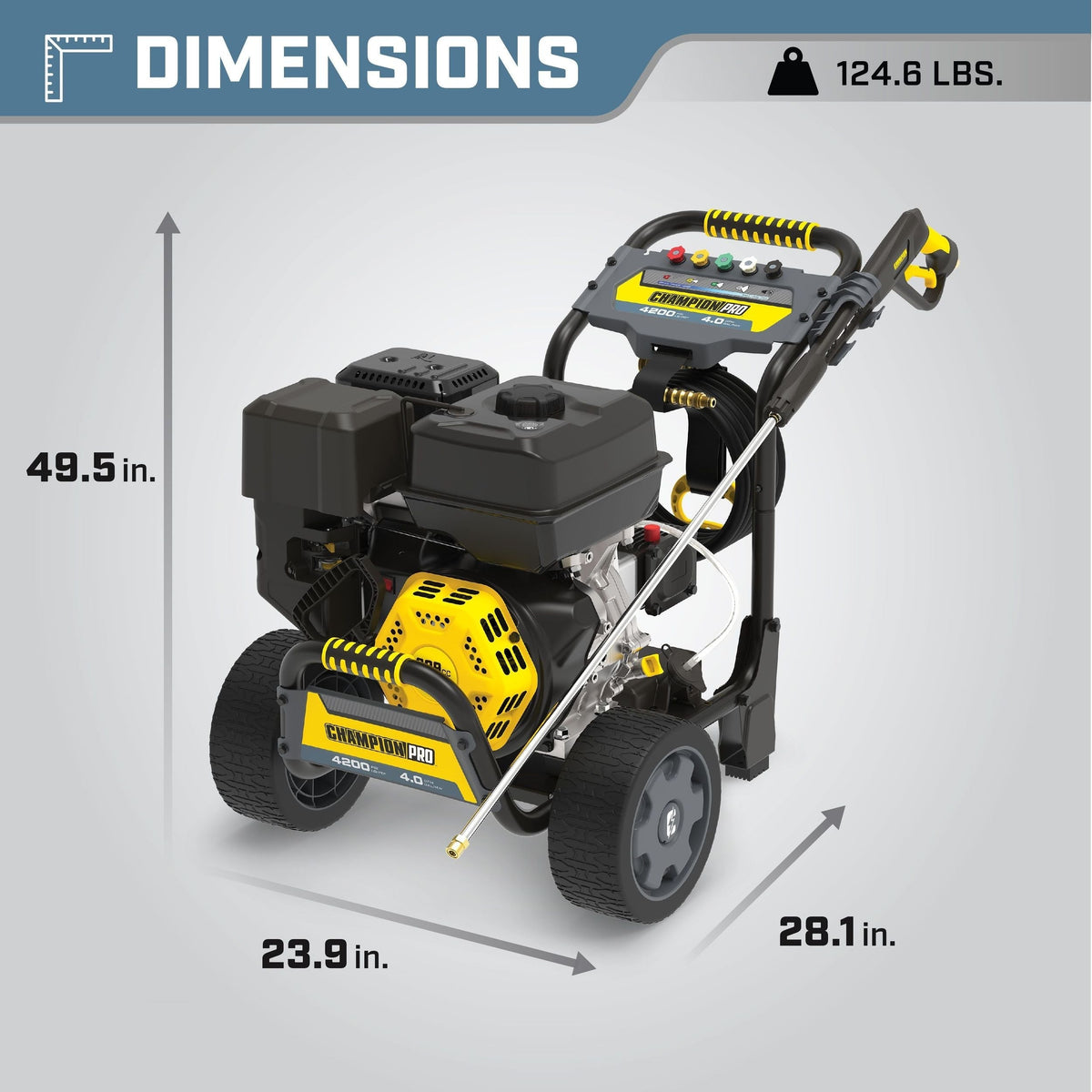Power Equipment PRO 4200 PSI 4.0 GPM Commercial Duty Low Profile Gas Pressure Washer V2Z3 - product image 7