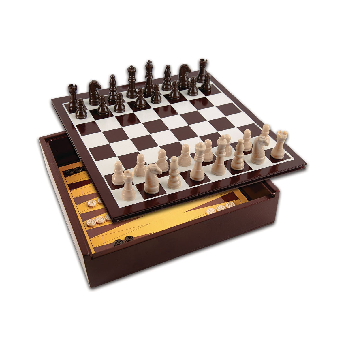 Classic 10-in-1 Wooden Game Set with Durable Storage Box D9N3 - product image 1