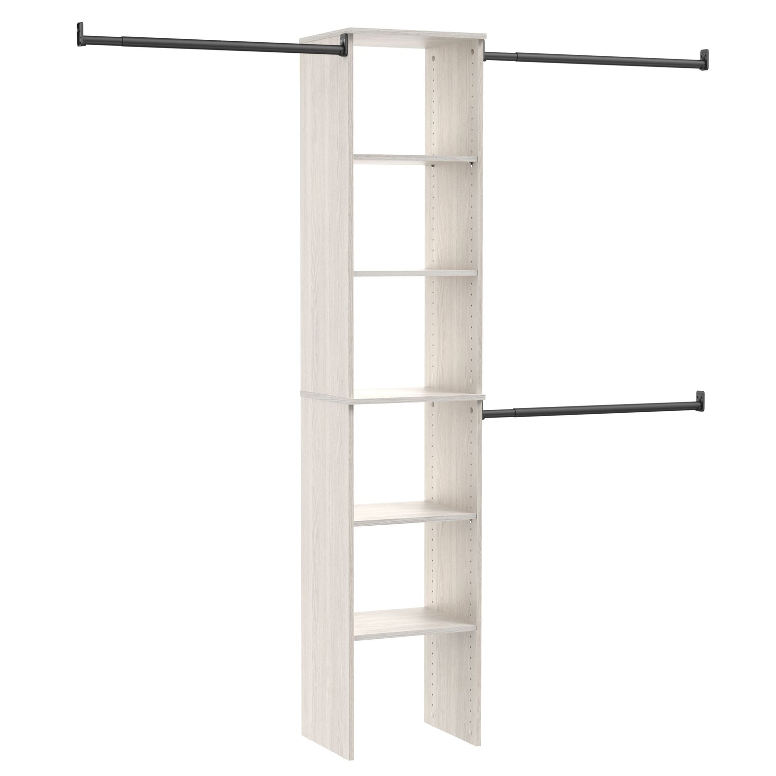 Suite Symphony Laminate Wood Tower Starter Kit with Rods, White Timber, 16-in J6A3 - product image 1