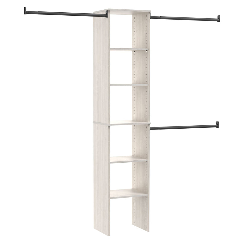 Suite Symphony Laminate Wood Tower Starter Kit with Rods, White Timber, 16-in J6A3