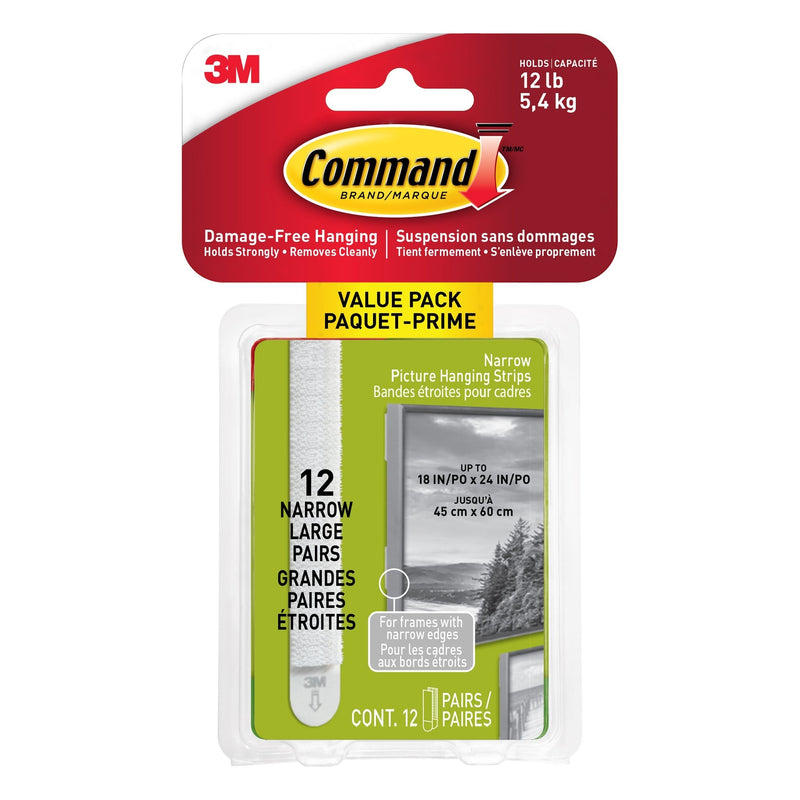 12-lb Narrow Picture Hanging Strips Value Pack N4T7