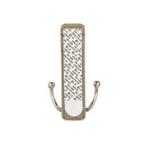 Large Decorative Double Hook with Adhesive Strip, Brushed Nickel, 4-lbs, 1 Strip per Pack F1I2 - product image 1