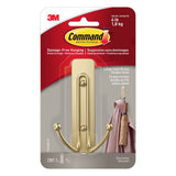 Large Satin Brass Hook, 17036BR-EF | 1 Hook, 1 Strip per Pack M4T9 - product image 1