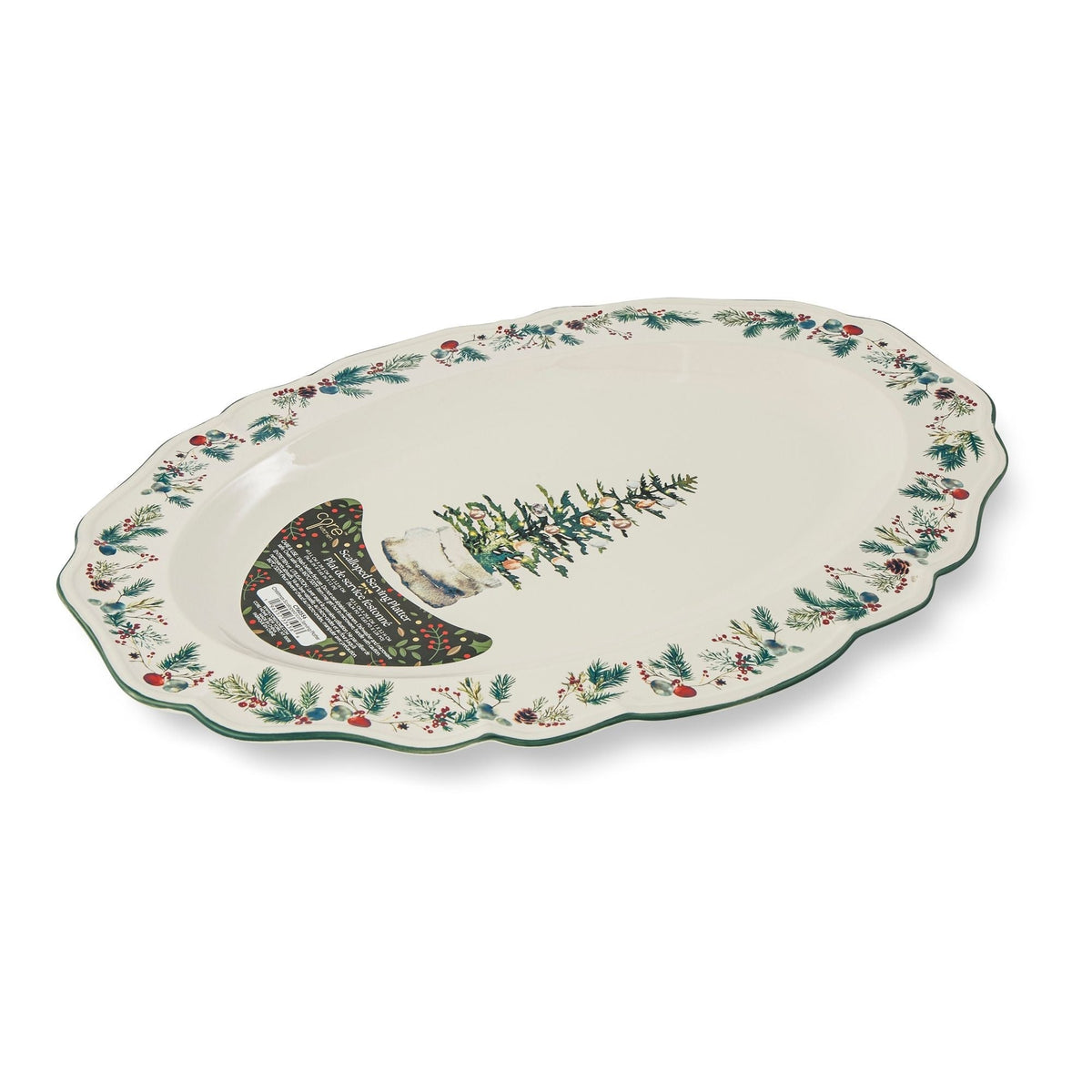 Home 29-cm Dishwasher Safe Winter Berry Serving Platter J2J2 - product image 1