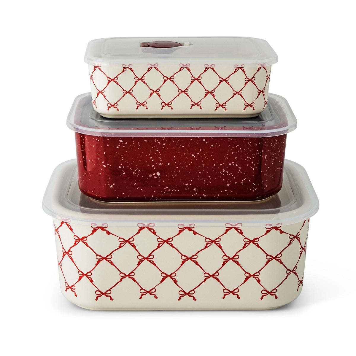 Kitchen Red Stackable Rectangular Baking Dishes, 6-pc E8M0 - product image 1