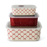 Kitchen Red Stackable Rectangular Baking Dishes, 6-pc M8G8 - product image 1