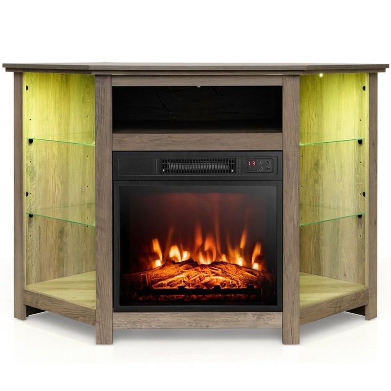 Fireplace TV Stand with Led Lights and 18" R1Q7