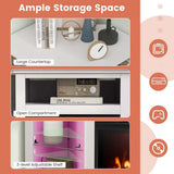 Fireplace TV Stand with LED Lights, White K0S9 - product image 5