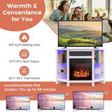 Fireplace TV Stand with LED Lights, White B7B7 - product image 7
