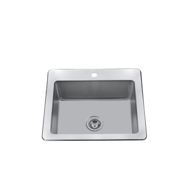 25-in Brushed Satin Stainless Steel Drop-in Sink L7H7