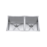 CXZD881L 32-in Low Divide Stainless Steel Double Bowl Sink U7H3 - product image 1