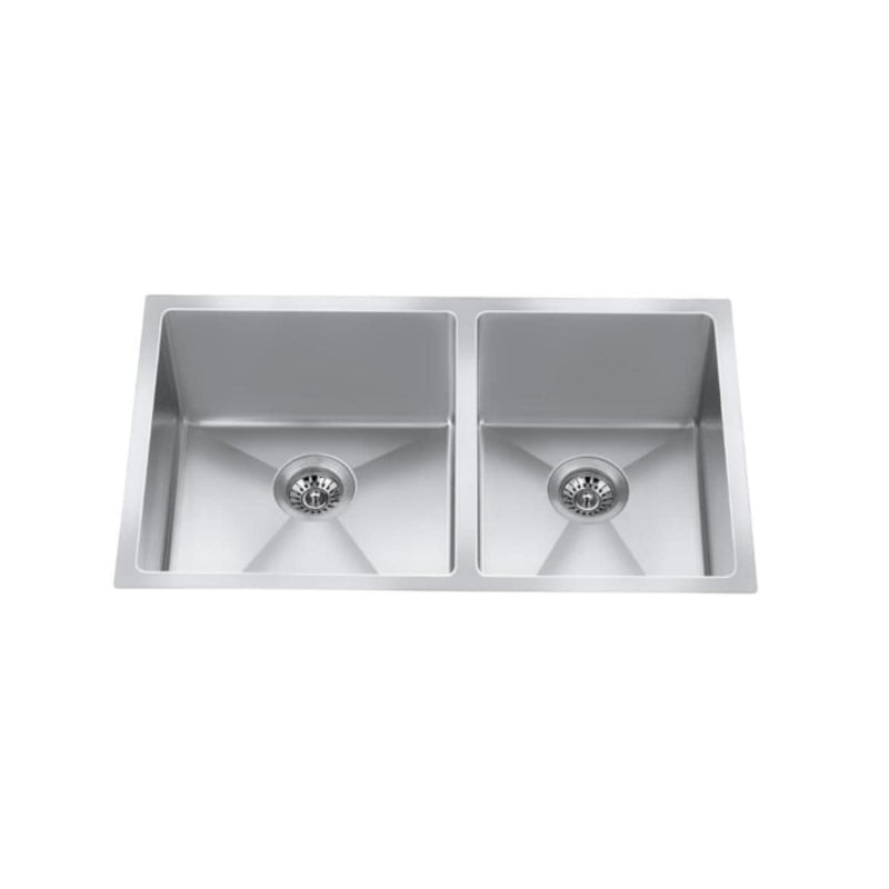 CXZD881L 32-in Low Divide Stainless Steel Double Bowl Sink U7H3