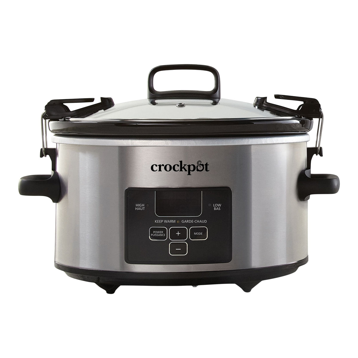 Digital Programmable Slow Cooker with Locking Lid, Feeds 4 People & More, Stainless Steel, 4-qt L3U3 - product image 1