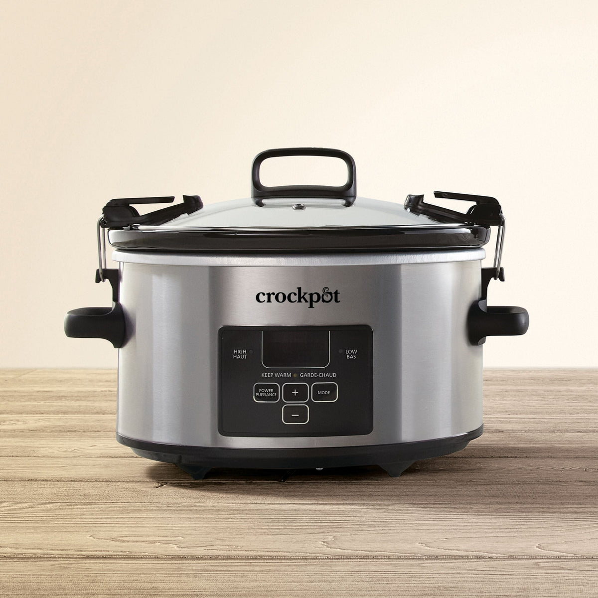 Digital Programmable Slow Cooker with Locking Lid, Feeds 4 People & More, Stainless Steel, 4-qt L3U3 - product image 3