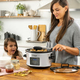 Digital Programmable Slow Cooker with Locking Lid, Feeds 4 People & More, Stainless Steel, 4-qt L3U3 - product image 5