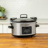 Digital Programmable Slow Cooker with Locking Lid, Feeds 4 People & More, Stainless Steel, 4-qt L3U3 - product image 6