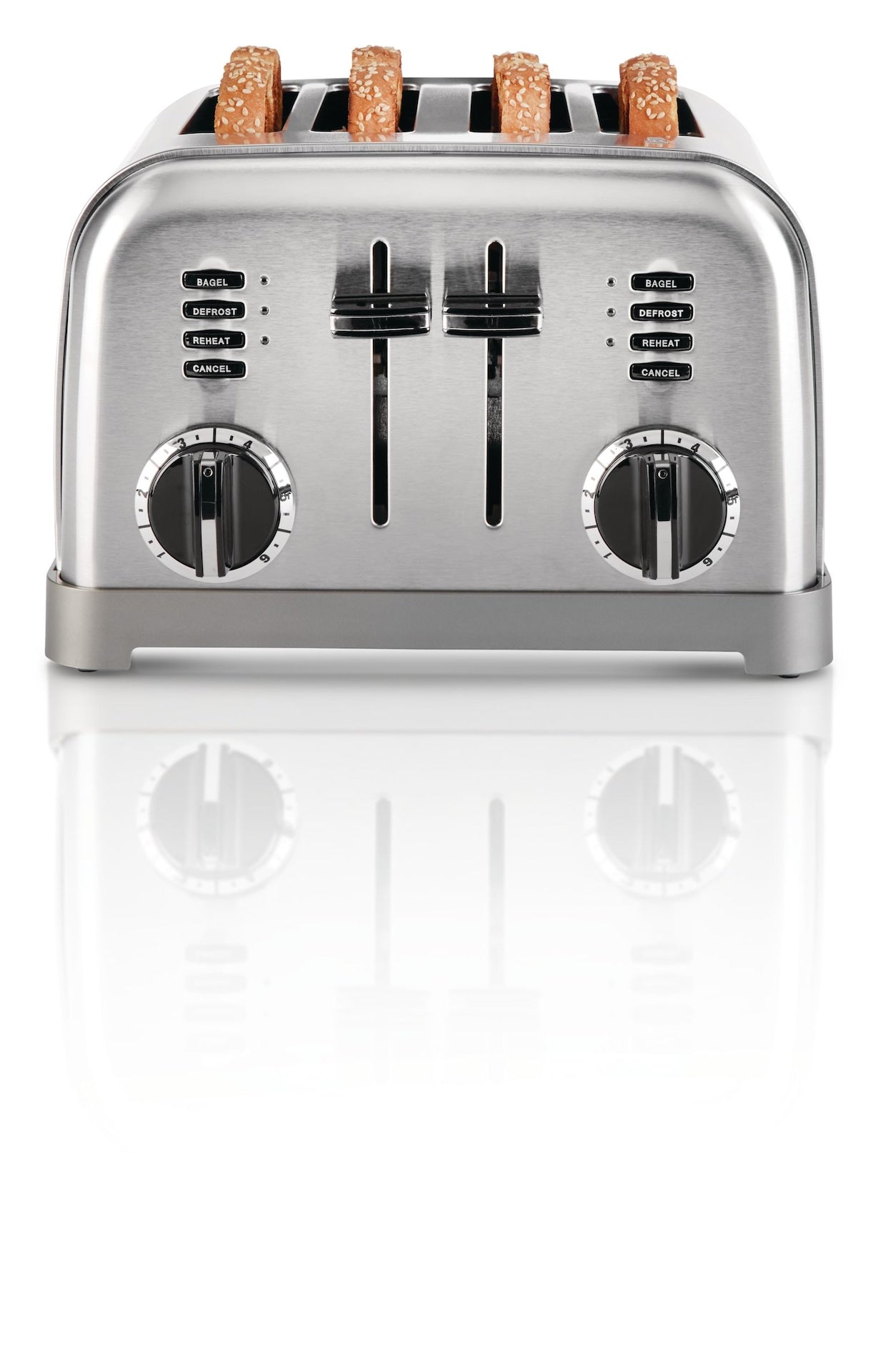 Metal Classic Toaster with 6 Settings, Stainless Steel, 4-Slices J4D7 - product image 2