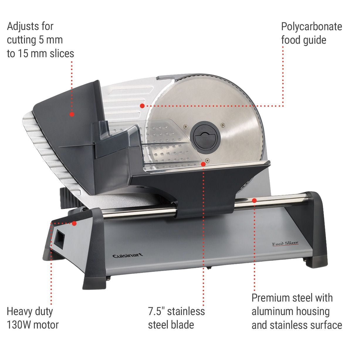 Professional Food/Meat Slicer, 7.5-in Blade, Stainless Steel R1R7 - product image 3