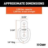 1-in x 1-1/4-in Surface-Mounted Tie-Down D-Rings, 1200-lb, 2-pk O2Q3 - product image 5