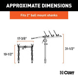 18013 Clamp-On 3-Bike Hitch Mount Bike Rack, Fits Over 2-in Receiver, Black Y1Z2 - product image 6