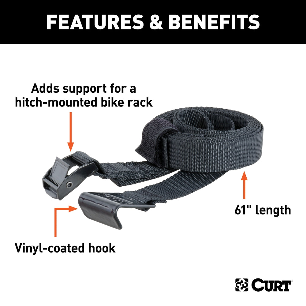 18050 Support Strap Stabilizer For Hitch-Mounted Bike Rack, 61-in, Black K6E5 - product image 3