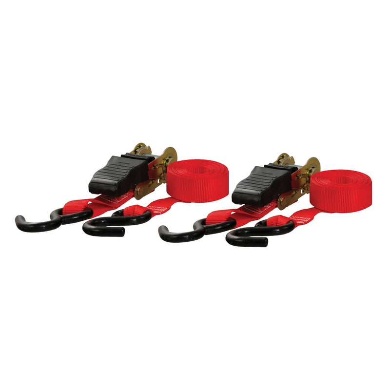 83001 10-ft Red Cargo Straps with S-Hooks (500-lb, 2-pk) Y6W0
