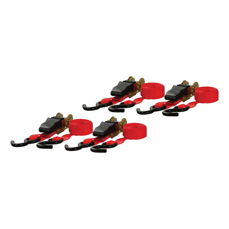 83002 16-ft Red Cargo Straps with S-Hooks (500-lb, 4-pk) E0K9
