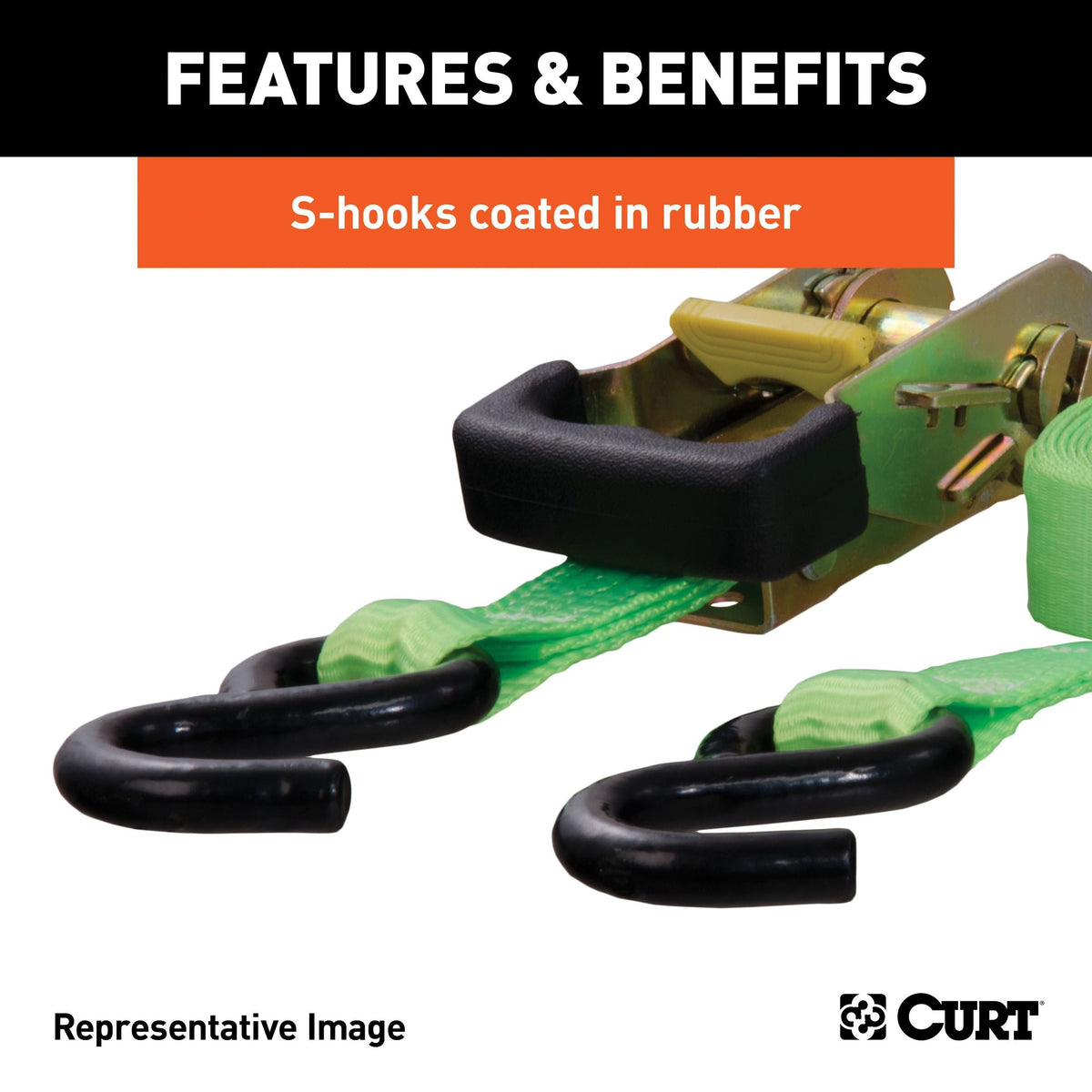83002 16-ft Red Cargo Straps with S-Hooks (500-lb, 4-pk) E0K9 - product image 4
