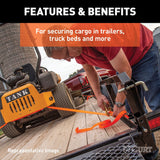 83002 16-ft Red Cargo Straps with S-Hooks (500-lb, 4-pk) E0K9 - product image 7