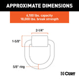 83750 3 x 3-in Weld-On Tie-Down D-Ring (6,100 lbs, Raw Steel) R3B1 - product image 3