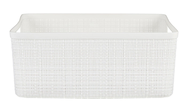 Medium Jute Weave Nesting Storage Basket, White O9R5