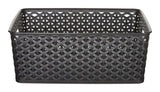 My Style Woven Storage Basket, Medium, Black K8Q4 - product image 1