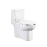 1-Piece Elongated Toilet Bowl with Soft Close, White, 3.8/4.8-L B8C8 - product image 1