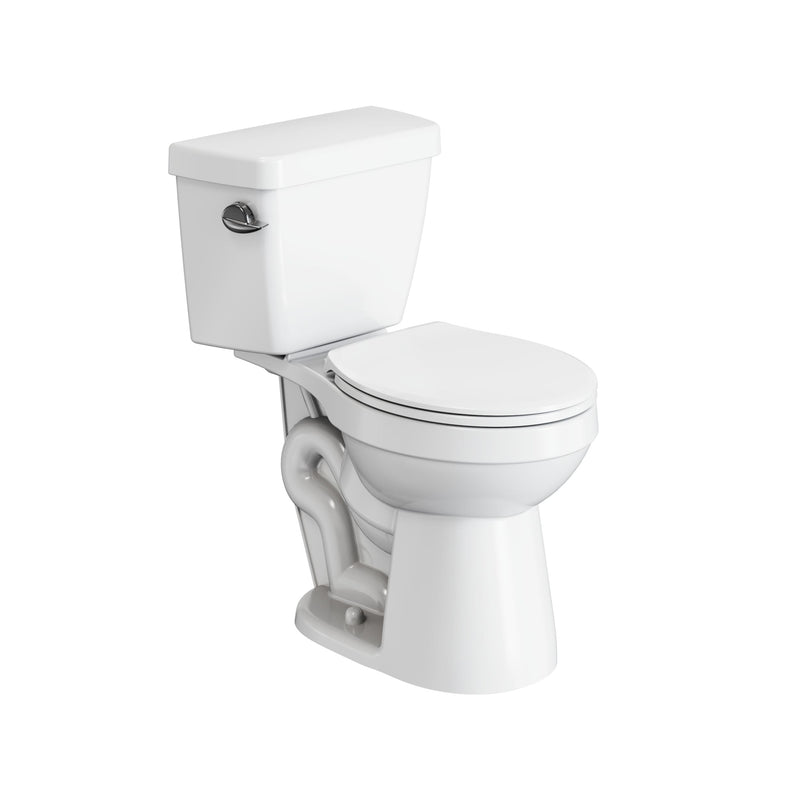 2-Piece Round Toilet Bowl with Soft Close, White, 4.8-L, Single Flush Q4U0