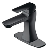 Aztek Single Handle 4-in Centreset Bathroom Sink Faucet with Pop-up Drain, Matte Black I1Q3 - product image 3