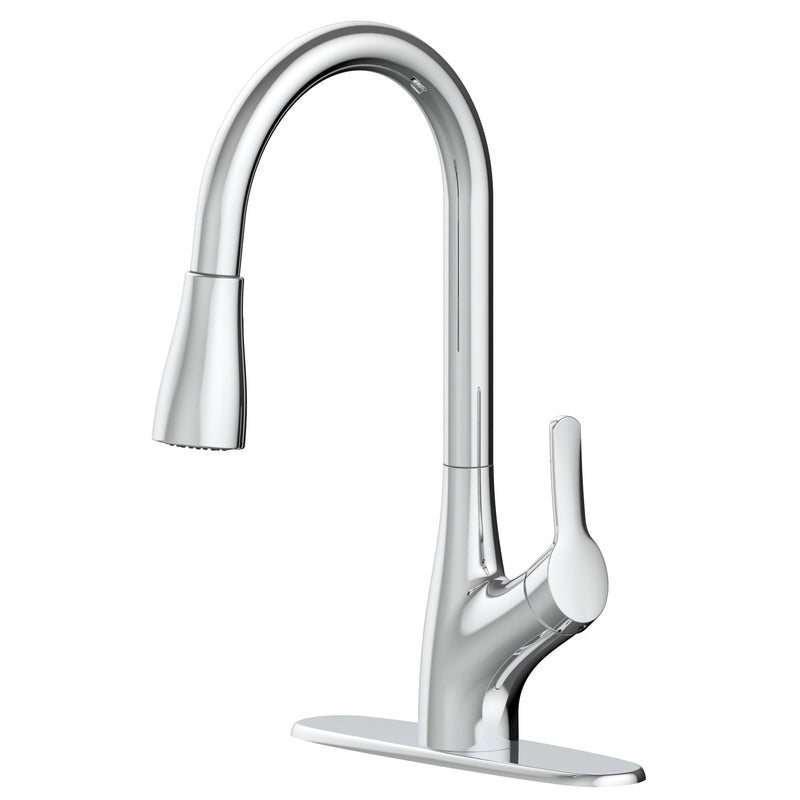 Clarivo 2-in-1 Filtration 1-Handle Pull Down Kitchen Faucet, Various Finishes N2O2