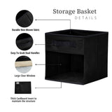 Collapsible Transparent Front Cube, 11-in, 6-pk, Black B8T6 - product image 3