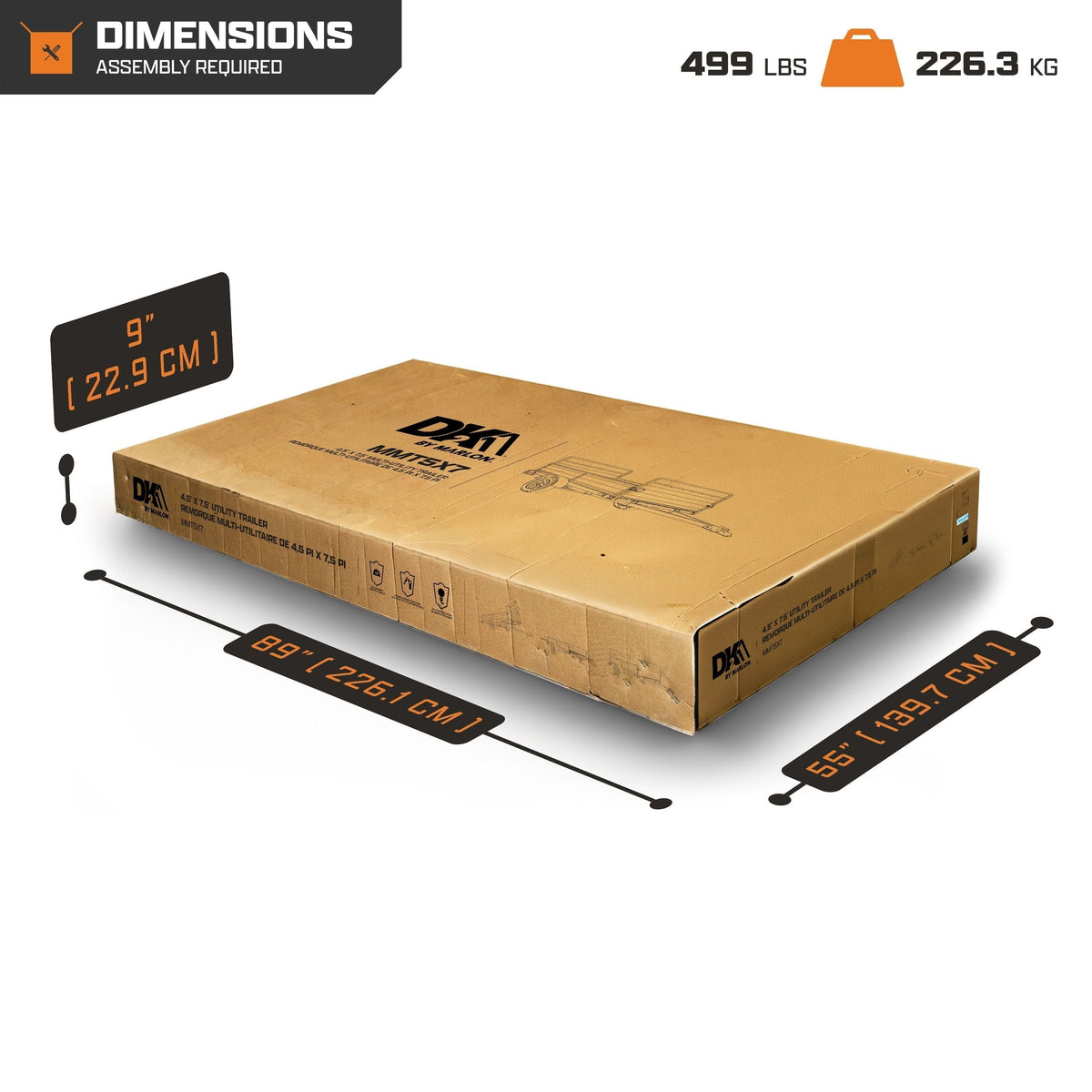 K2 Mighty 5x7 Multi-Utility Boxed Trailer with Drop Down Gate B8E4 - product image 5