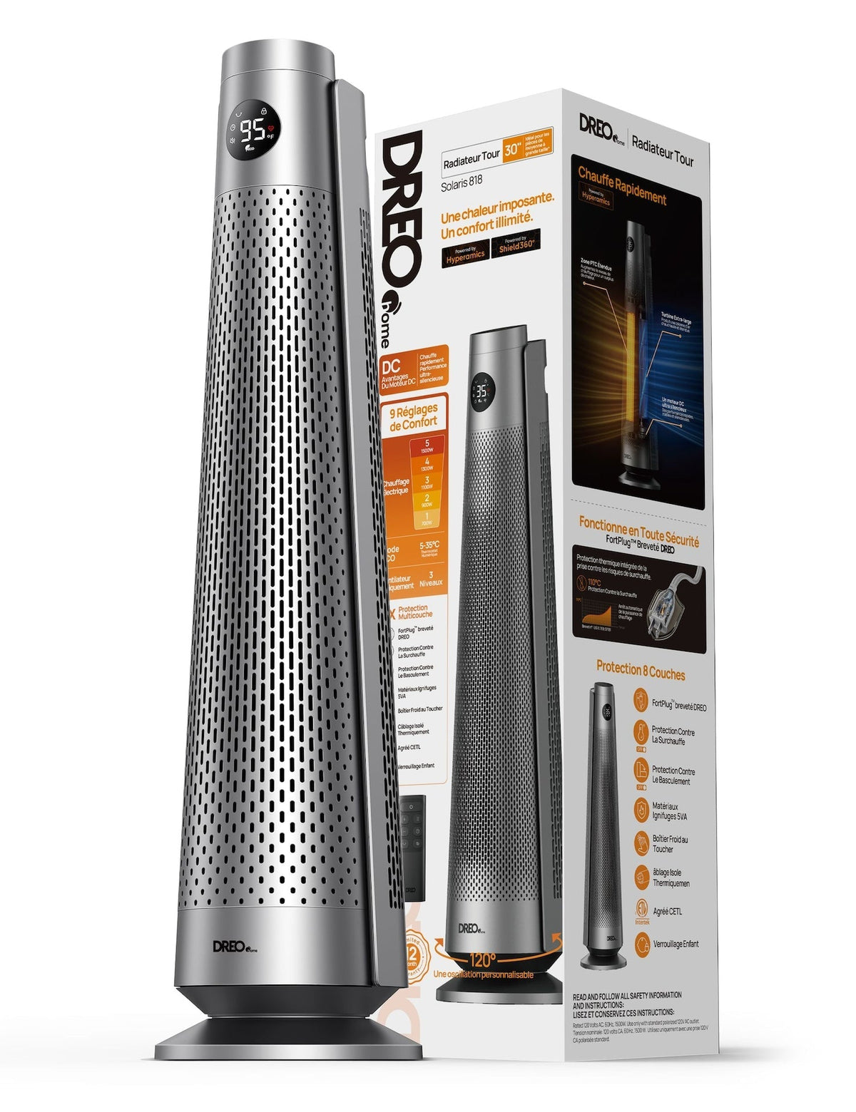Home Large Room Space Heater with Adjustable Thermostat, 30-in O4V4 - product image 2