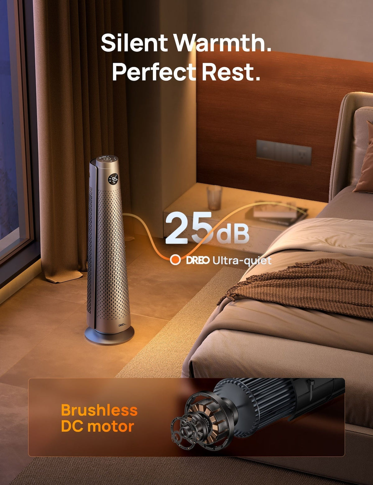 Home Large Room Space Heater with Adjustable Thermostat, 30-in O4V4 - product image 7