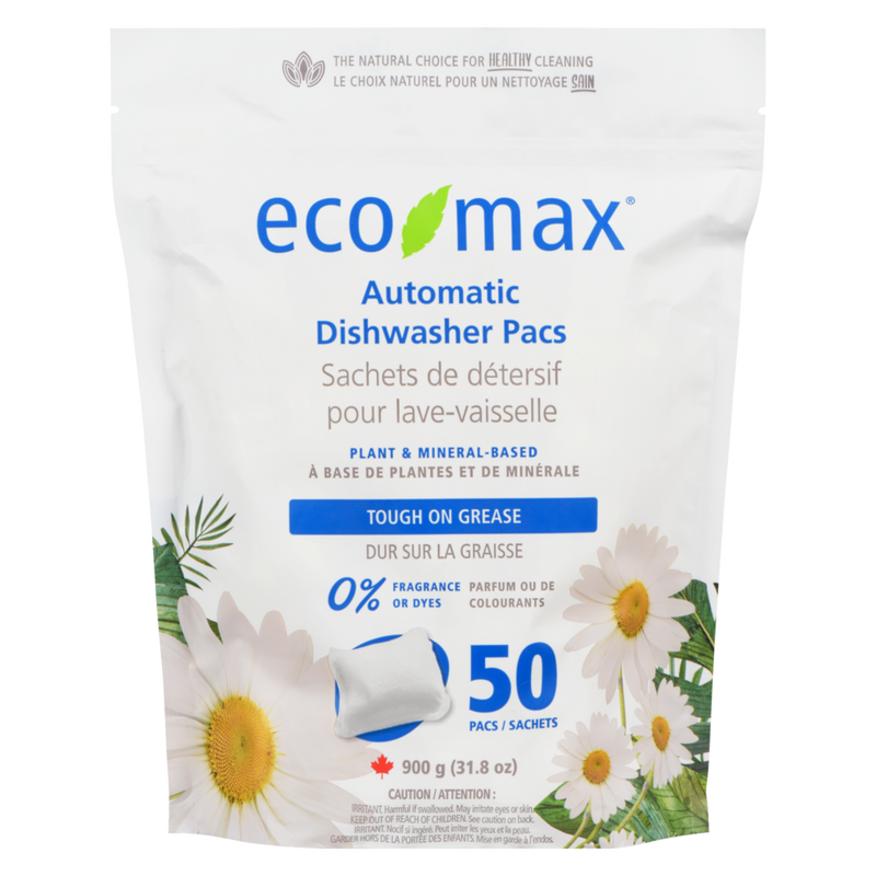 Plant & Mineral-Based Automatic Dishwasher Detergent Tabs, Fragrance-Free, 50-pk W7Z5