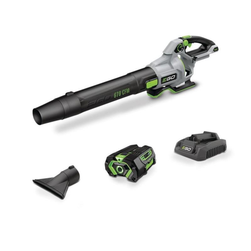 56V Brushless Cordless 670 CFM Leaf Blower, Includes (1) 4.0Ah Battery and (1) 320W Charger, LB6703 S5H7