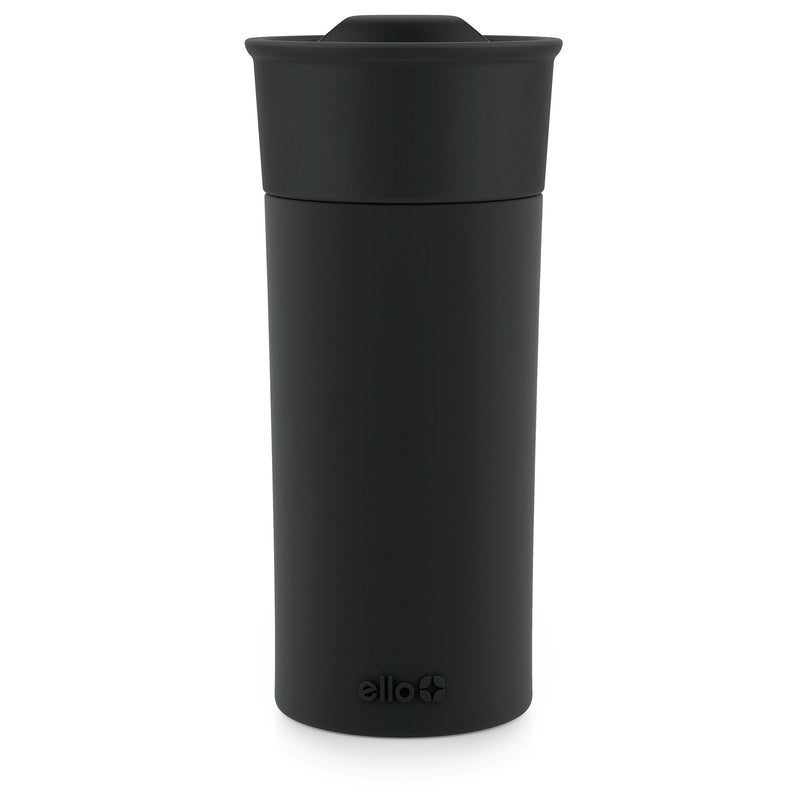 Ogden Ceramic Travel Mug, 16-oz, Black, with Silicone Insulated Sleeve L2K4