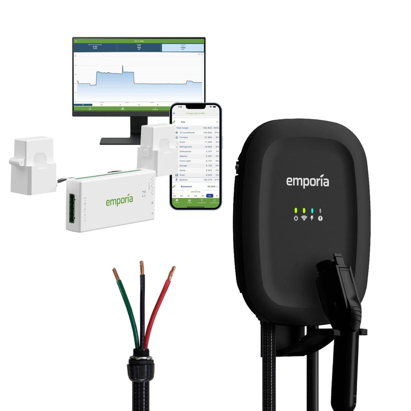 48A Wi-Fi Level 2 Hardwired J1772 EV Charger with Load Management H7V9