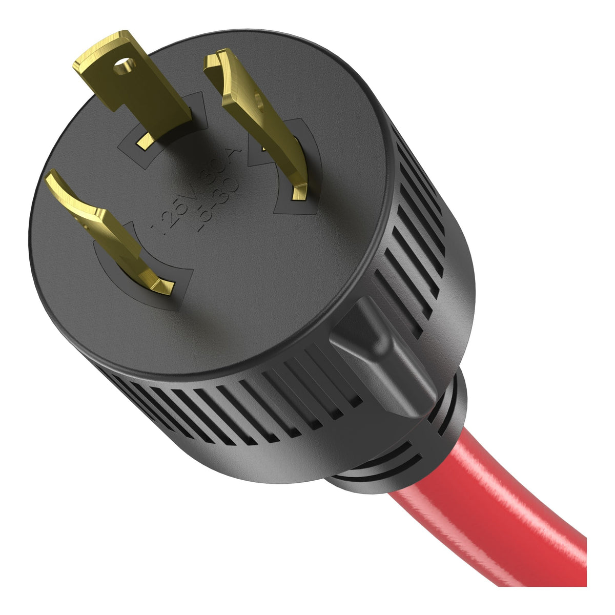 30A 25-ft Triple-Outlet Extension Cord, Red X1Q7 - product image 2
